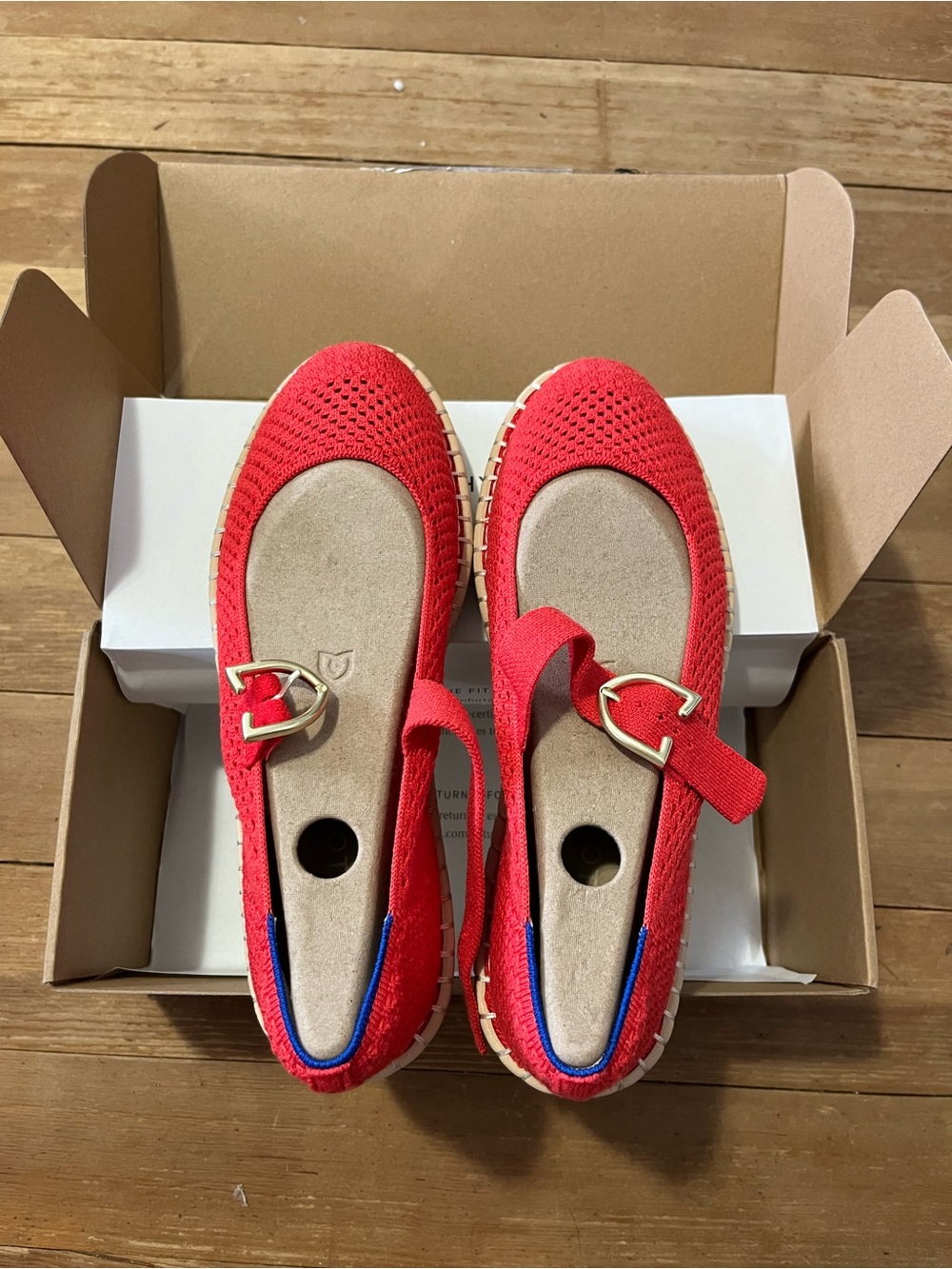 Rothy's The Espadrille Mary Jane in Red Hot - Picture 5 of 7